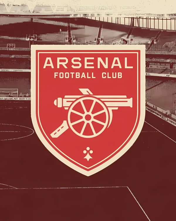 والپیپر آرسنال طرح مینیمال قرمز و سفید