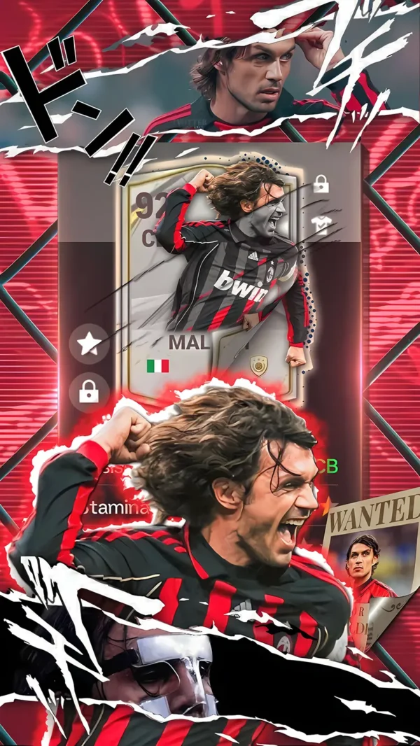 تصویر مالدینی در فینال لیگ قهرمانان اروپا