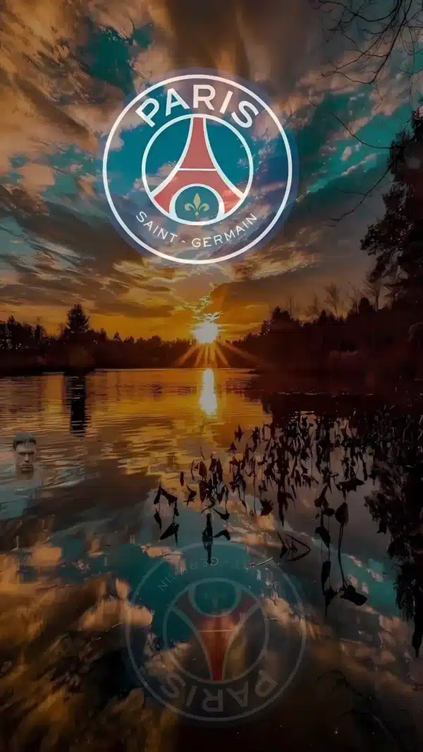 والپیپر پاریس سن ژرمن با لوگو باشگاه