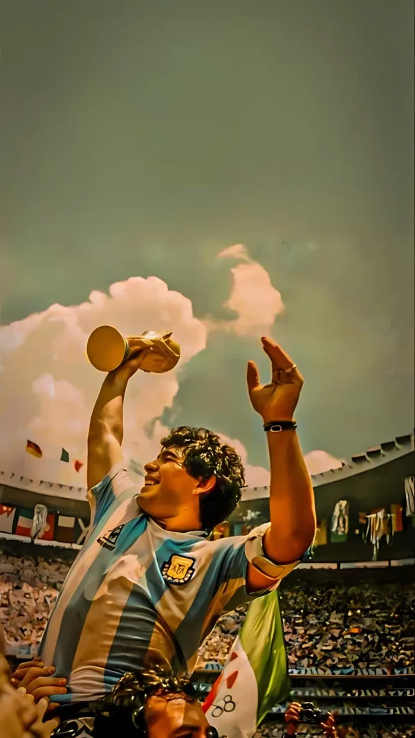 والپیپر مارادونا با پیراهن ناپولی