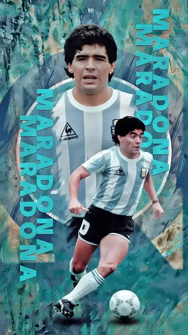 والپیپر مارادونا با لباس تیم ملی آرژانتین