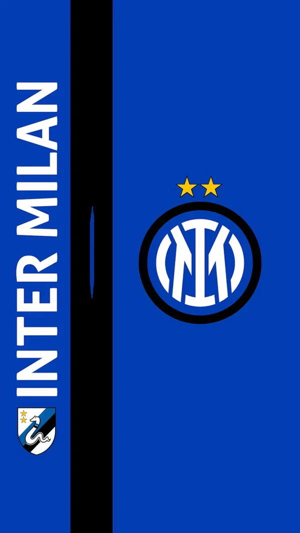 والپیپر اینتر Inter لوگو نمادین آبی مشکی