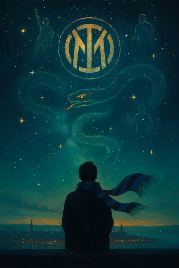 والپیپر اینتر Inter لوگو نمادین آبی مشکی