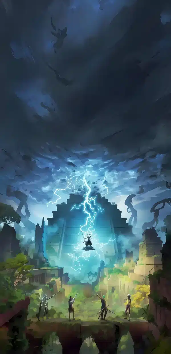 سرزمین Elbaf با معماری باستانی و درخت‌های عظیم - والپیپر Hd