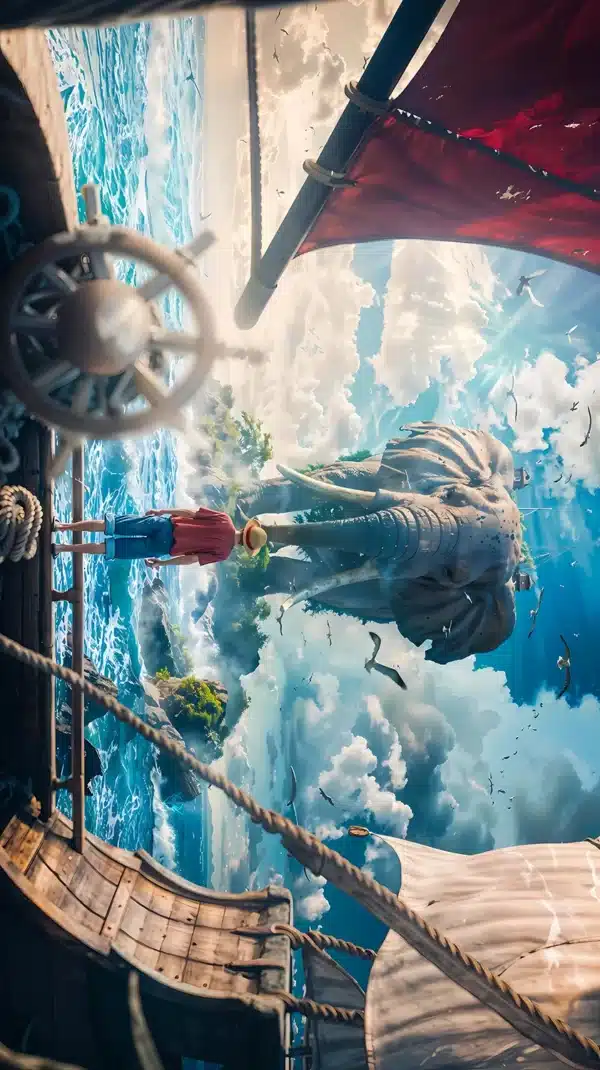 سرزمین Elbaf با معماری باستانی و درخت‌های عظیم - والپیپر Hd