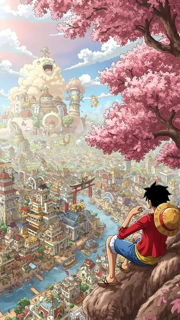 سرزمین Elbaf با معماری باستانی و درخت‌های عظیم - والپیپر Hd