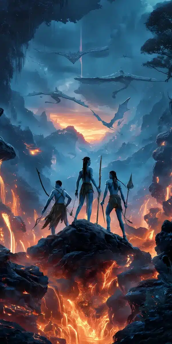 جنگل آتشین پاندورا در Avatar 3 - والپیپر Hd