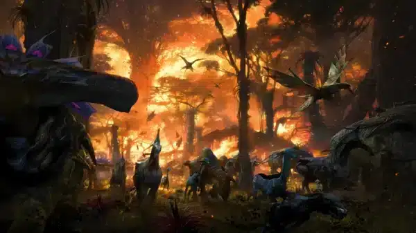 جنگل آتشین پاندورا در Avatar 3 - والپیپر Hd