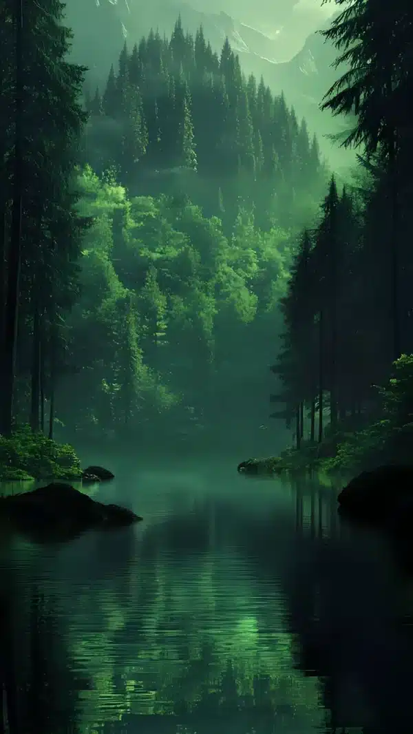 والپیپر جنگل سرسبز و شاداب