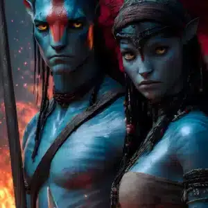 والپیپر Avatar 3 قبیله آتش با کیفیت 4K - نمای جنگل آتشین