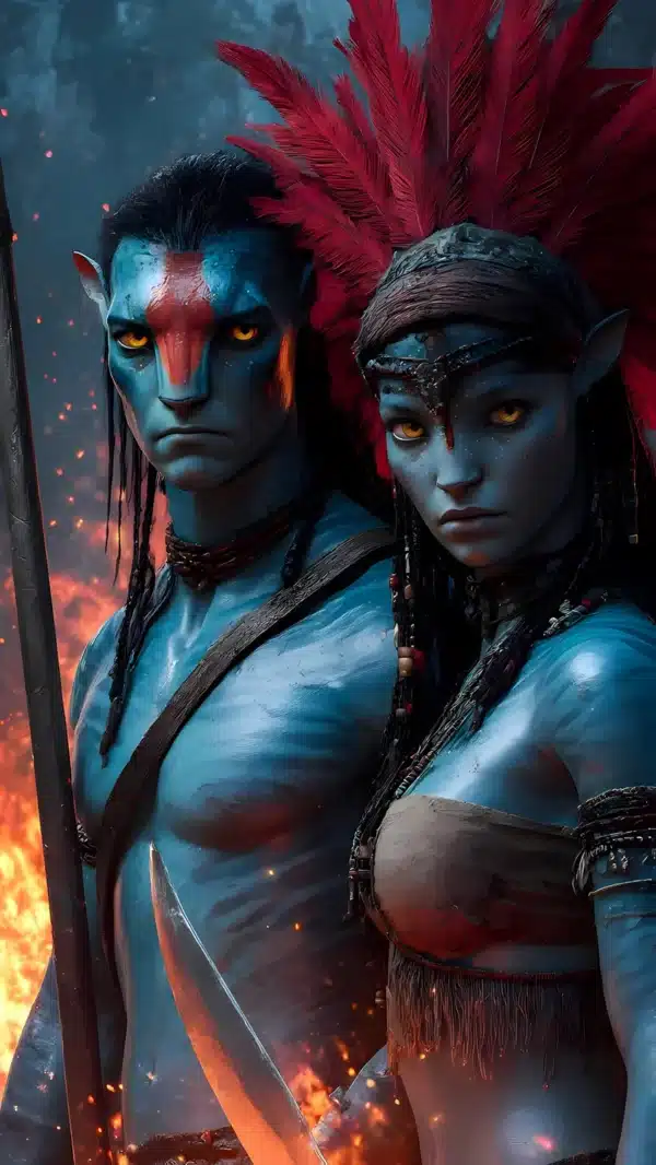 والپیپر Avatar 3 قبیله آتش با کیفیت 4K - نمای جنگل آتشین