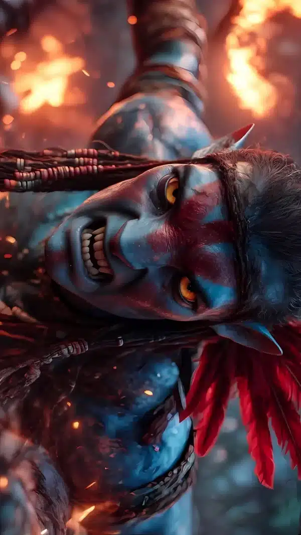 جیک سالی و نیتیری در Avatar: Fire And Ash - والپیپر 4K