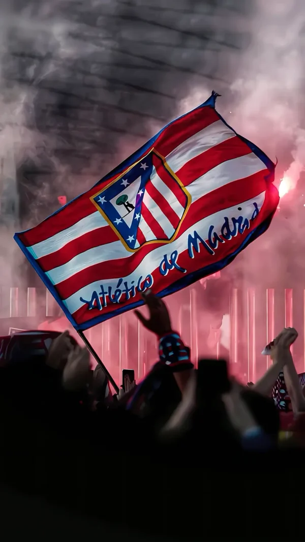 والپیپر Atletico Madrid تم تاریک مینیمال برای گوشی