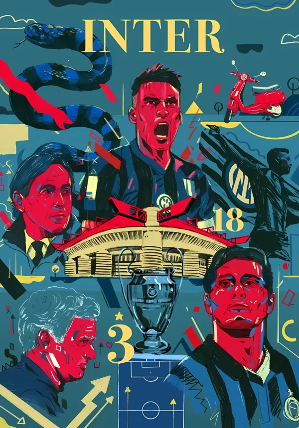 والپیپر اینتر Inter تم تاریک مینیمال برای گوشی