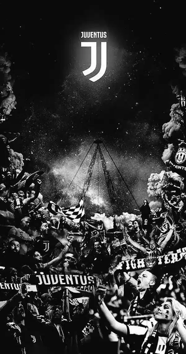 والپیپر یونتوس Juventus تم تاریک مینیمال برای گوشی