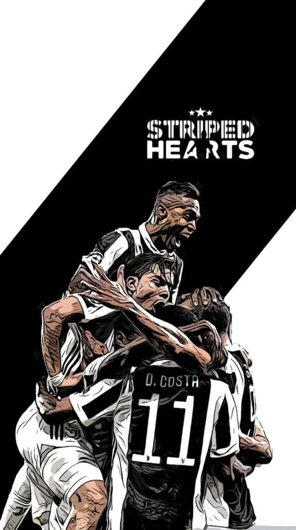 والپیپر یونتوس Juventus تم تاریک مینیمال برای گوشی
