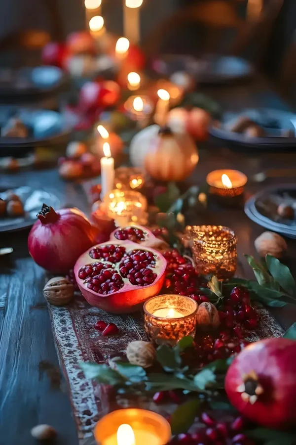 والپیپر شب یلدا با انار قرمز