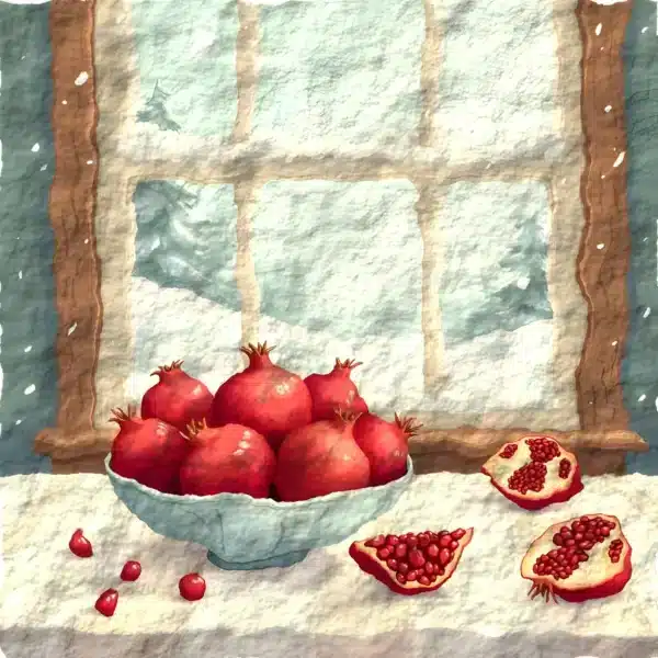 والپیپر شب یلدا با انار قرمز