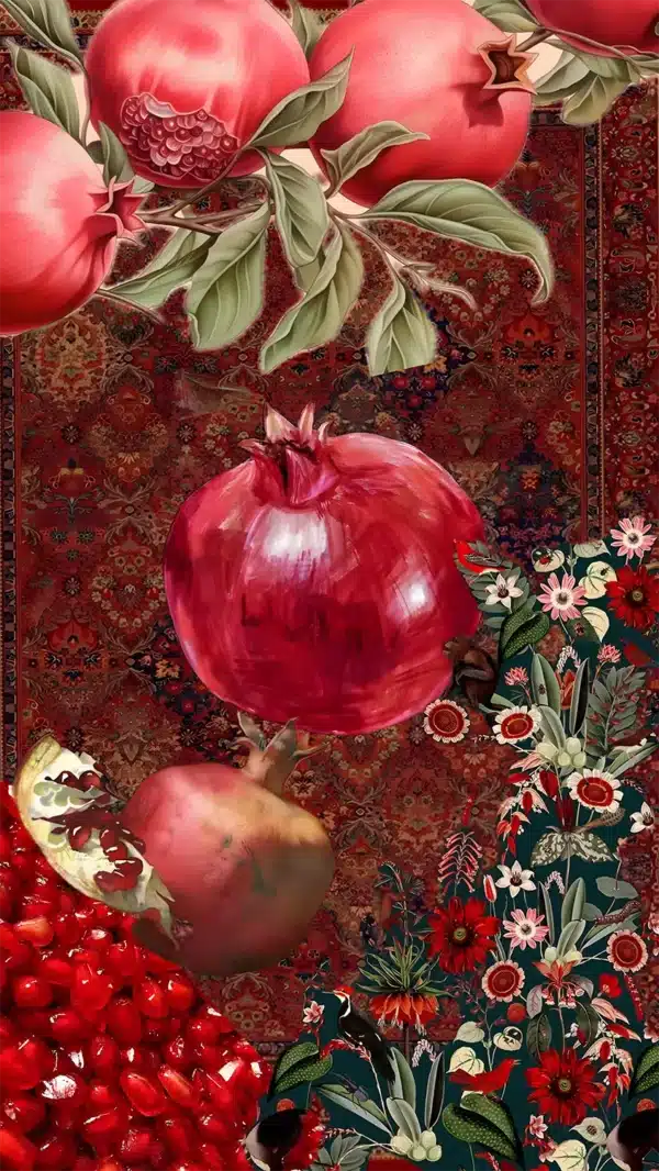 والپیپر شب یلدا با انار قرمز