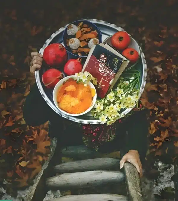 والپیپر شب یلدا با شعر حافظ برای موبایل