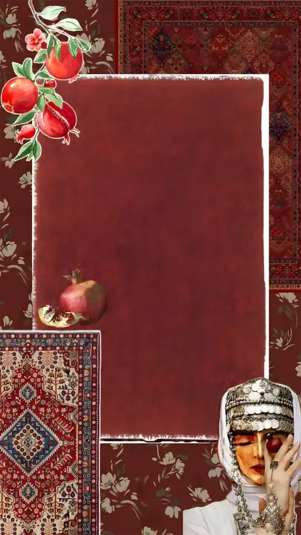 والپیپر شب یلدا با انار قرمز
