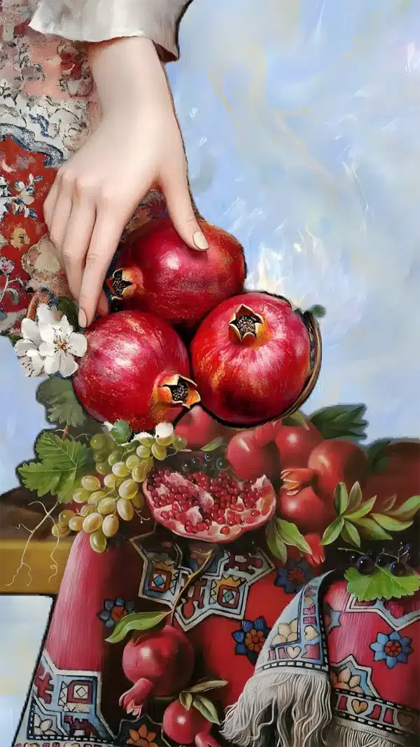 والپیپر شب یلدا با انار قرمز