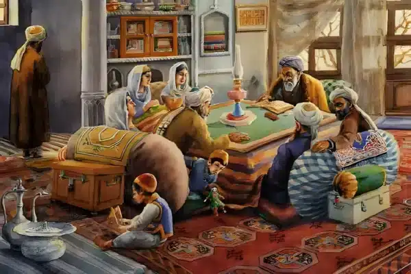 والپیپر شب یلدا برای موبایل با سفره سنتی