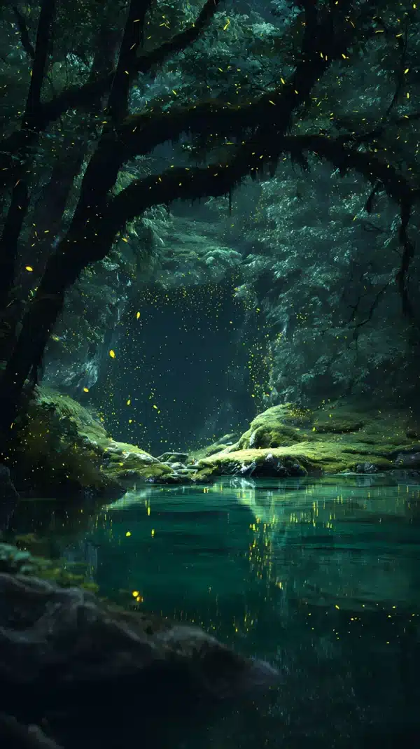 والپیپر طبیعت 2026 جنگل مه‌آلود با نورپردازی سینمایی - Hd