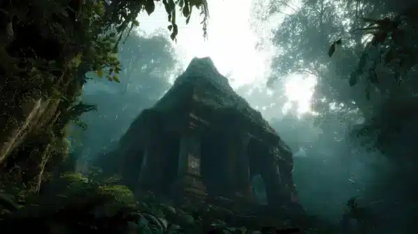 والپیپر طبیعت 2026 جنگل مه‌آلود با نورپردازی سینمایی - Hd