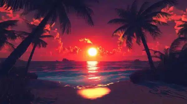 والپیپر طبیعت 2026 کوهستان در غروب با رنگ‌های طلایی - Hd