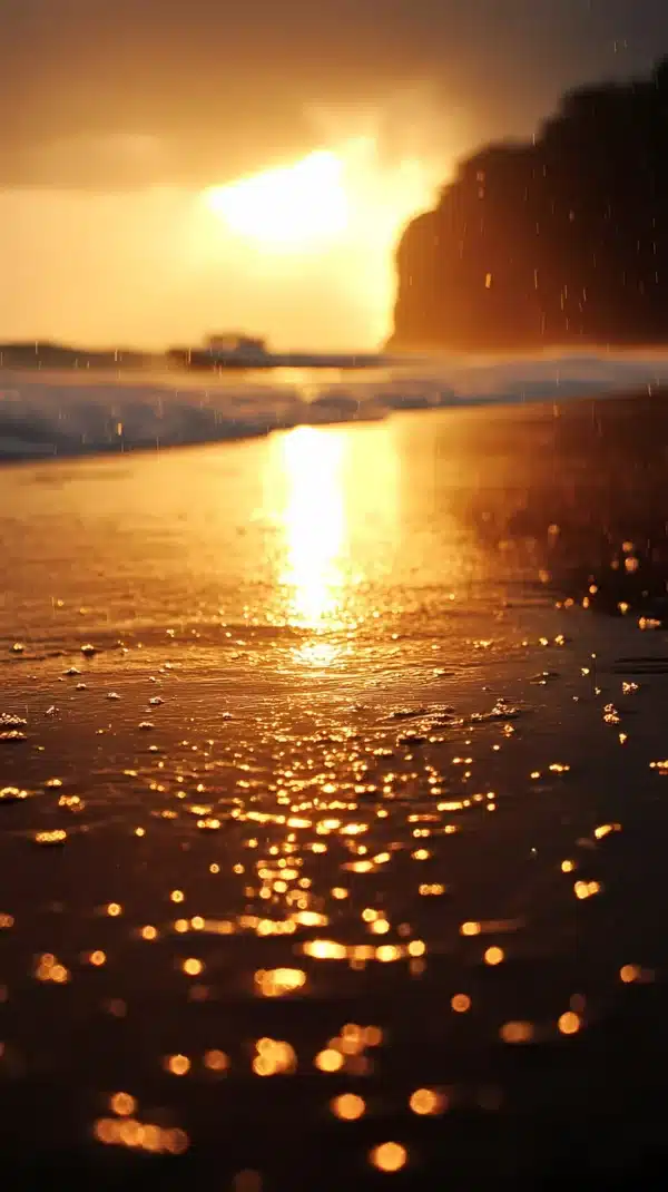 والپیپر طبیعت 2026 کوهستان در غروب با رنگ‌های طلایی - Hd