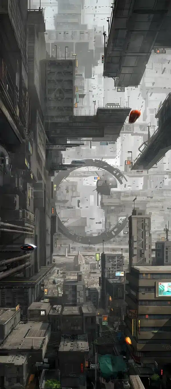 والپیپر فوتوریستی و تکنولوژی 2026 با افکت نئونی - Hd