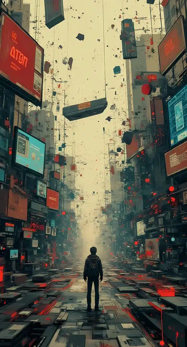 والپیپر فوتوریستی و تکنولوژی 2026 با افکت نئونی - Hd