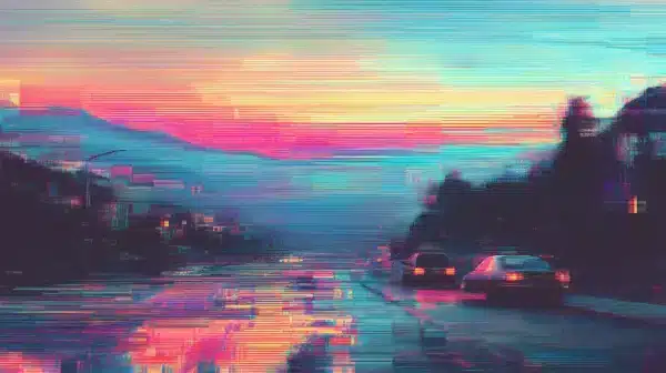 والپیپر فوتوریستی و تکنولوژی 2026 با افکت نئونی - Hd