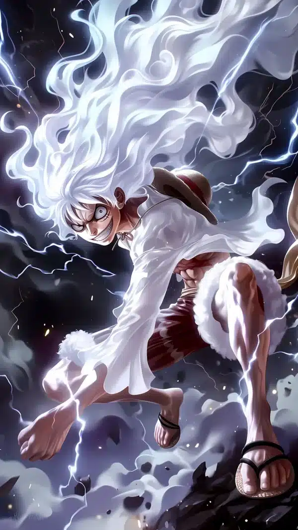 : لوفی Gear 5 در Elbaf انیمه One Piece - والپیپر 4K