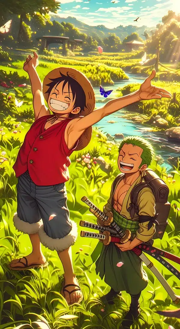 لوفی و زورو Elbaf - والپیپر موبایل