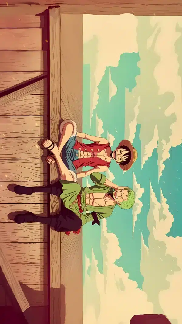 لوفی و زورو Elbaf - والپیپر موبایل