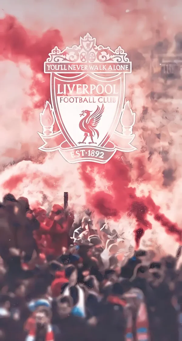 والپیپر لیورپول تم قرمز مینیمال برای گوشی