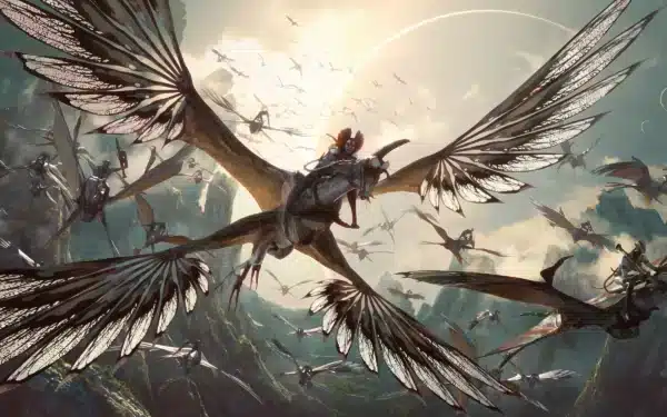 صحنه نبرد هوایی در Avatar: Fire And Ash - والپیپر Hd اکشن