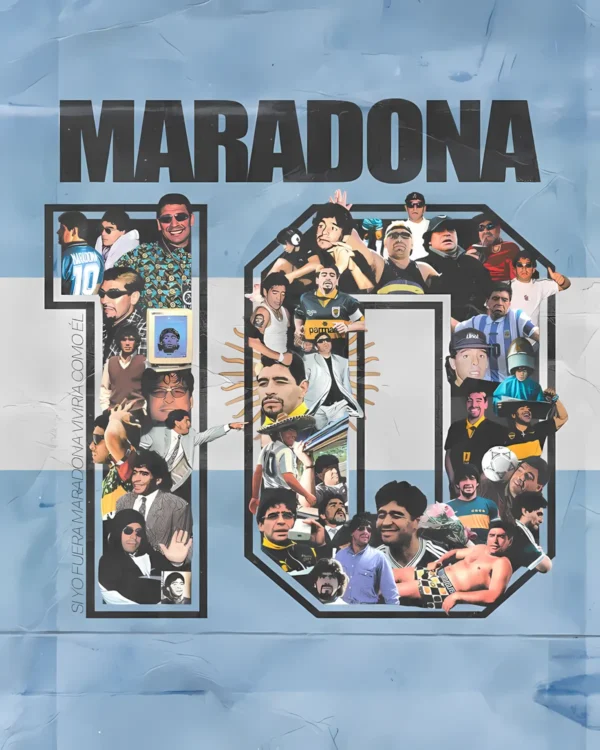 والپیپر مارادونا با طراحی هنری و کیفیت 4K