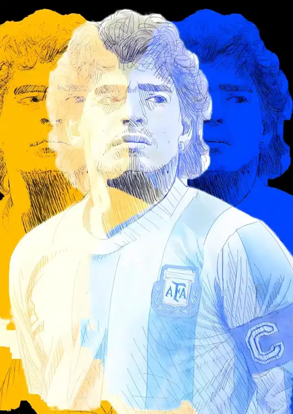 والپیپر مارادونا با طراحی هنری و کیفیت 4K