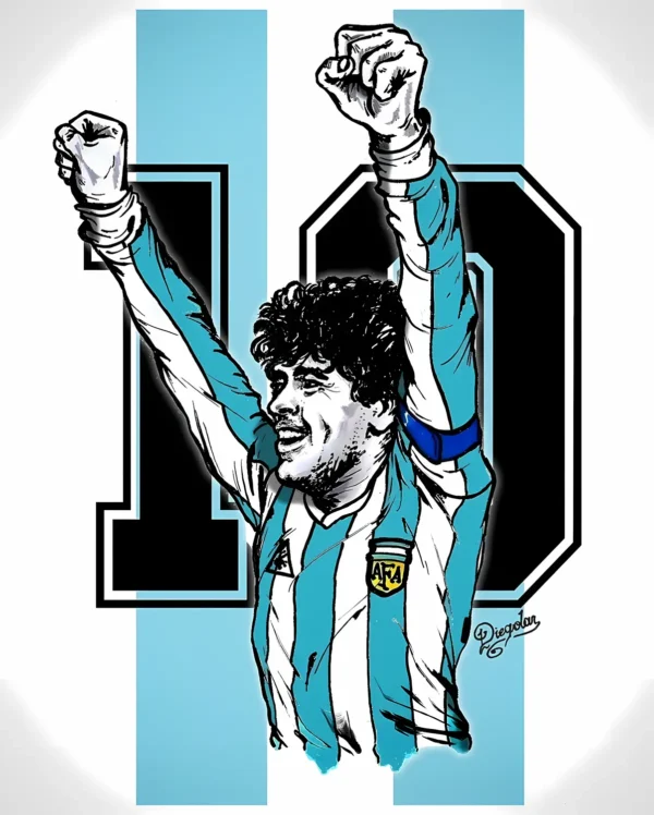 والپیپر مارادونا ا طراحی هنری و کیفیت 4K