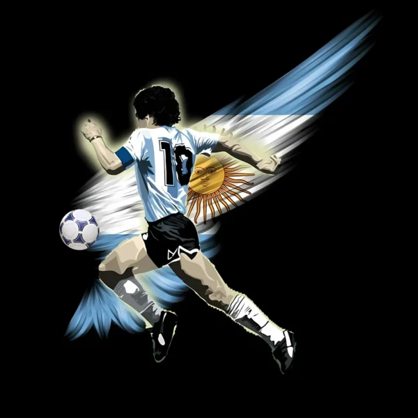 والپیپر مارادونا با طراحی هنری و کیفیت 4K