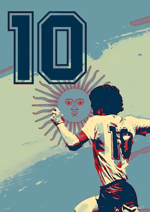 والپیپر مارادونا با طراحی هنری و کیفیت 4K