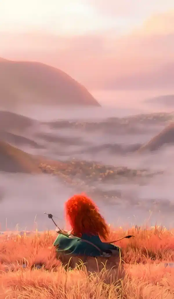 منظره جنگل‌ و ابشار در انیمیشن دلاور