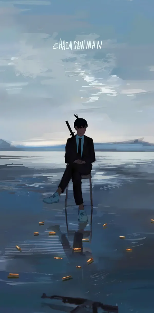 والپیپر مرد اره ای آکی