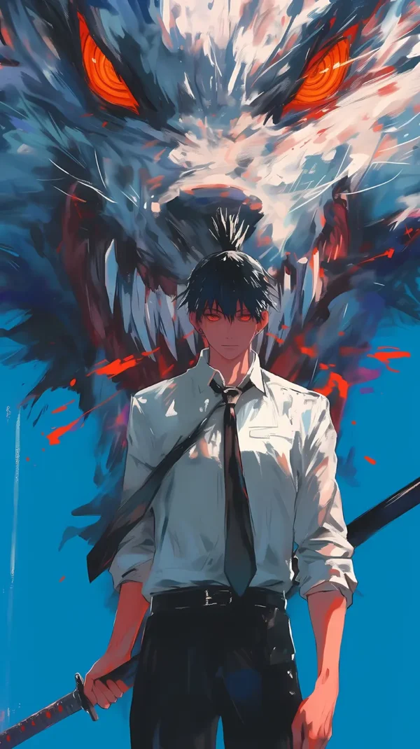 والپیپر مرد اره ای آکی