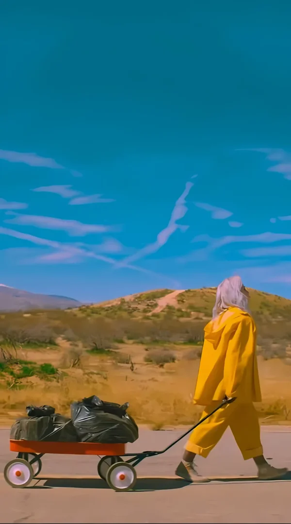 تصویر زمینه بیلی آیلیش با لوگو شخصی و طراحی خاص