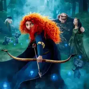 والپیپر Brave پرنسس مریدا در حال تیراندازی با کمان