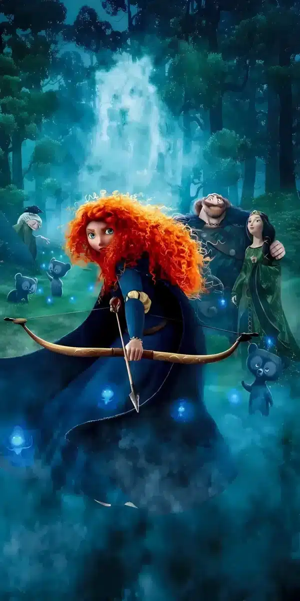 والپیپر Brave پرنسس مریدا در حال تیراندازی با کمان